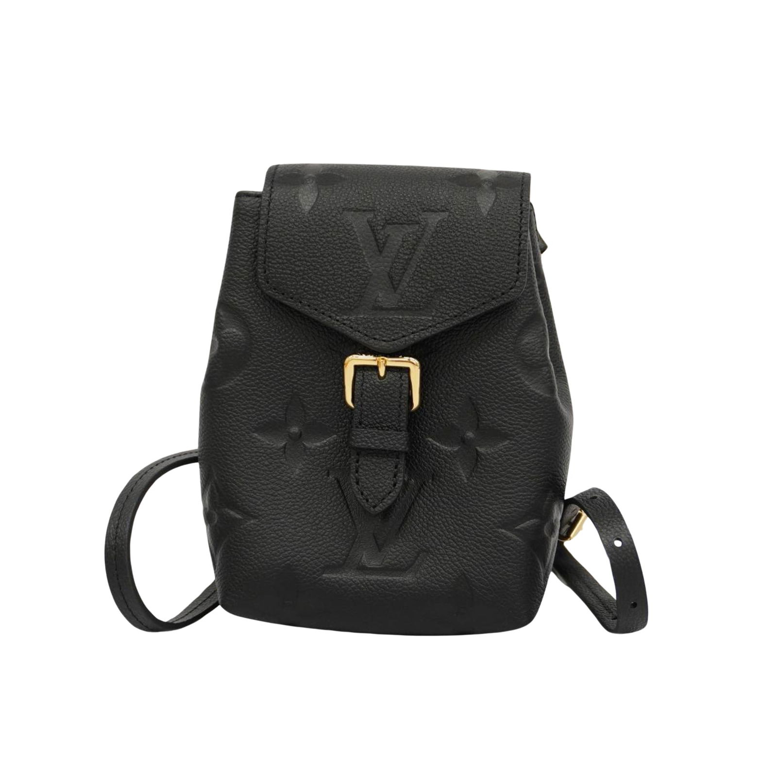 Louis Vuitton Black Tiny Backpack Pre-Owned Female: Louis Vuitton Black Tiny Backpack Pre-Owned Female This pre-owned Louis Vuitton Tiny Backpack in black is designed for women and is in very good condition. It features slight scratches on the exterior