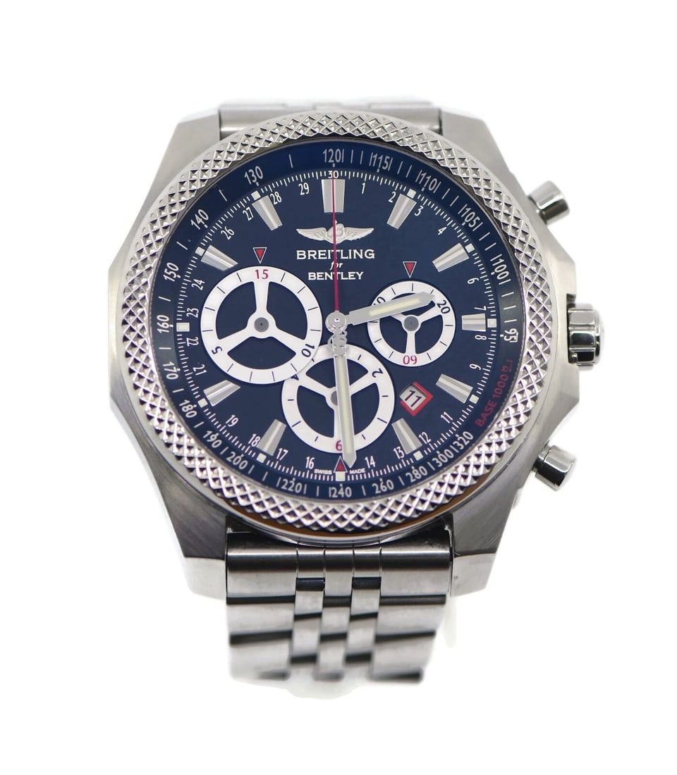 Breitling Bentley Barnato Chronograph Stainless Steel Watch A25366 with Box and Papers (1 of 5)