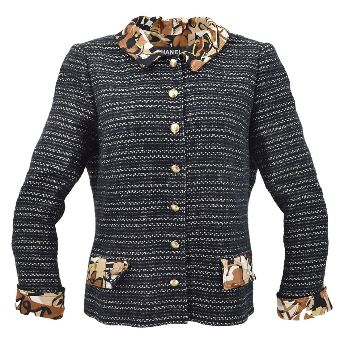 Chanel Black Single Breasted Jacket Vintage 05P Size 42 (1 of 10)