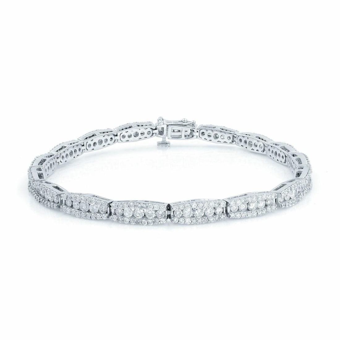 Rachel Koen 14K White Gold Diamond Tennis Bracelet 3.60ct 7.5in (1 of 5)