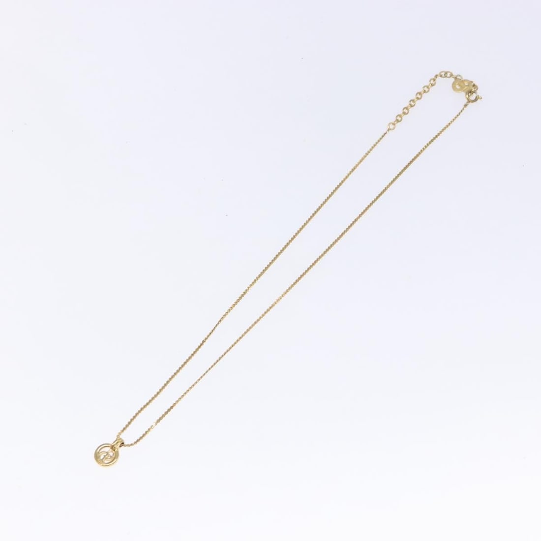 Gold Tone Necklace With Round CD Pendant by Christian Dior (1 of 2)