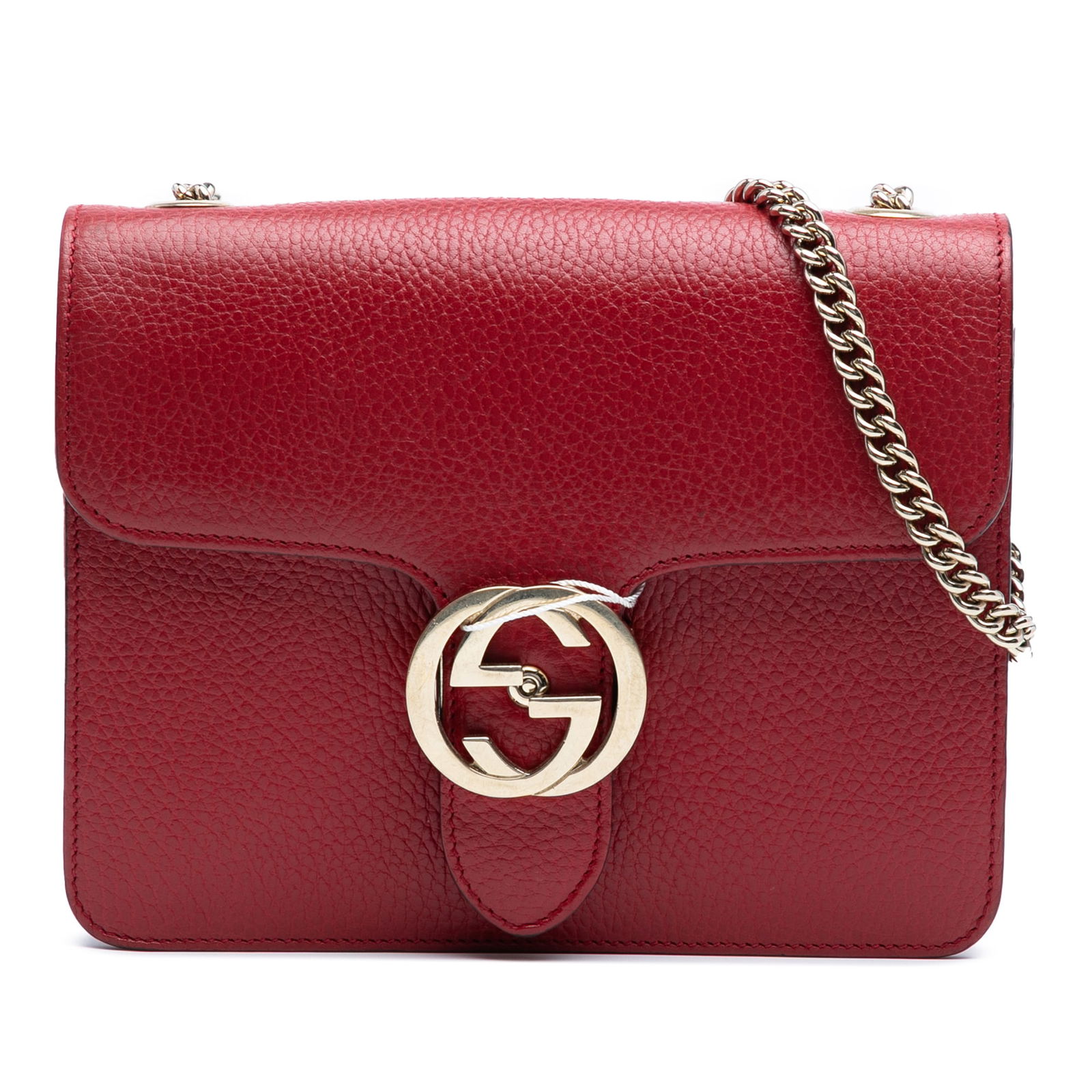 Gucci Small Dollar Calfskin Red Crossbody Bag with Interlocking G (1 of 7)
