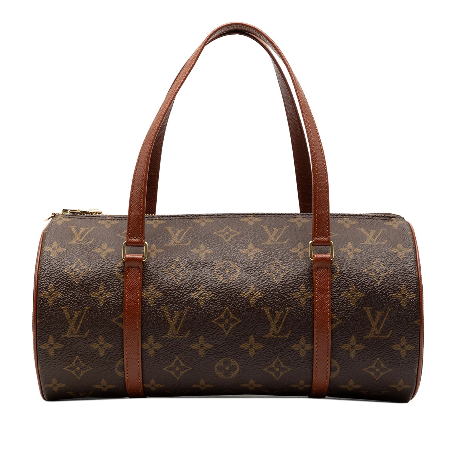 Louis Vuitton Papillon 30 Brown Monogram Canvas Handbag with Leather Trim (1 of 7)