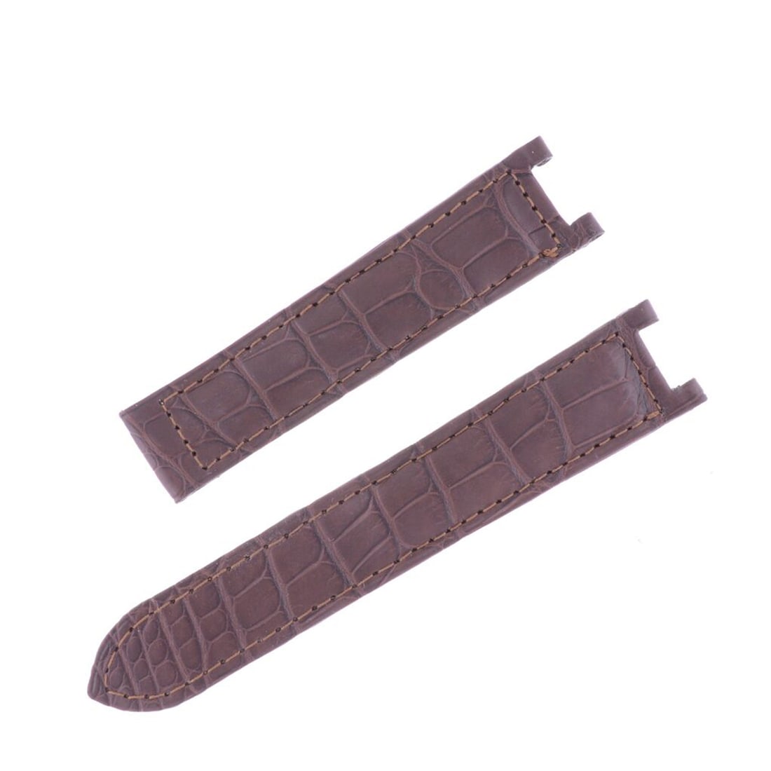 Cartier KD00LS06 Chocolate Brown Leather Men's Watch Strap 20-18mm: Cartier KD00LS06 Chocolate Brown Leather Men's Watch Strap 20-18mm Elevate your wristwatch with this Cartier Alligator Pattern KD00LS06 Men's Strap Band. Crafted from luxurious chocolate brown leather