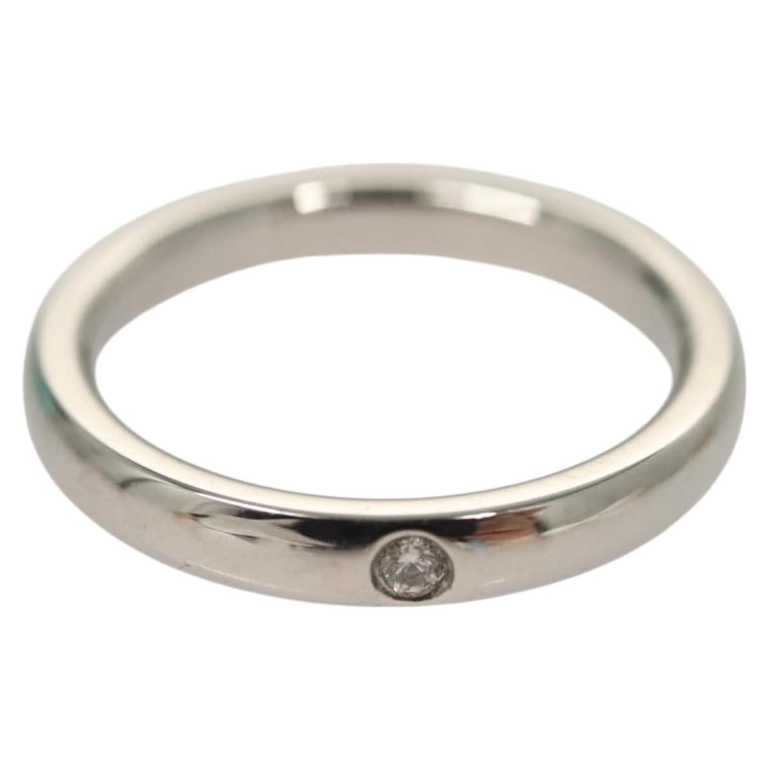 Elsa Peretti Silver Diamond Stacking Band Ring by Tiffany & Co. (1 of 2)