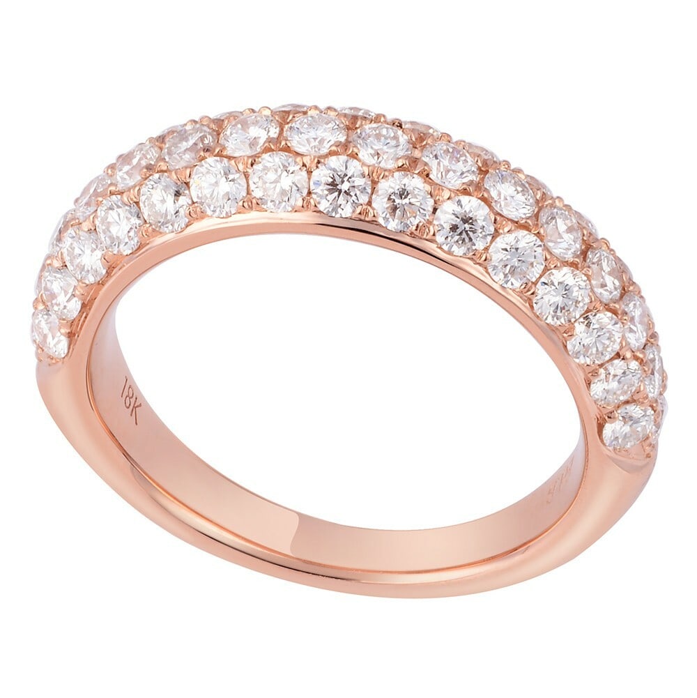 Rachel Koen 18K Rose Gold 1.65ct Diamond Pave Ring for Ladies (1 of 4)