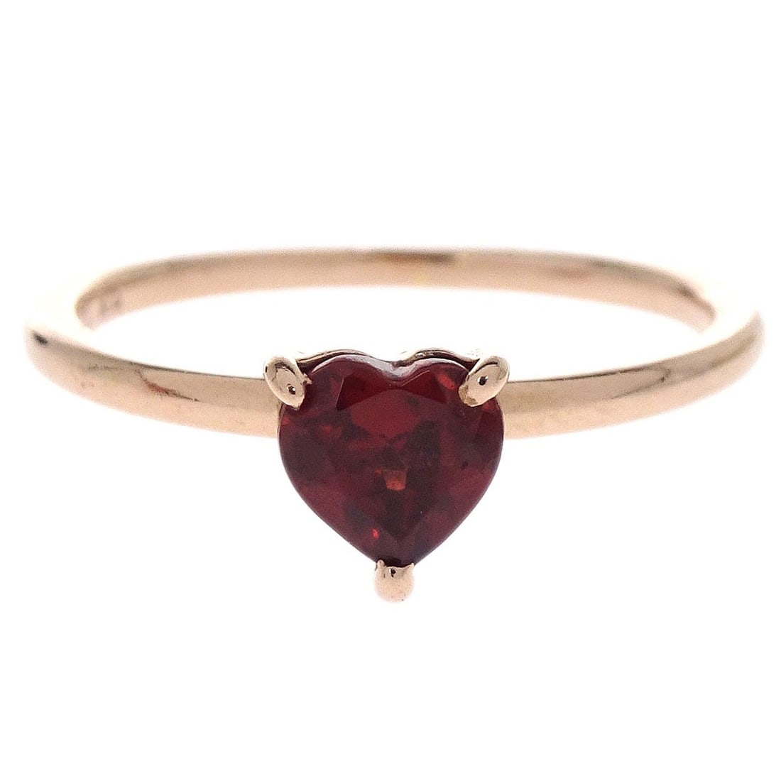 Vintage 10K Gold Round Ring with Ruby Size 48 (1 of 4)