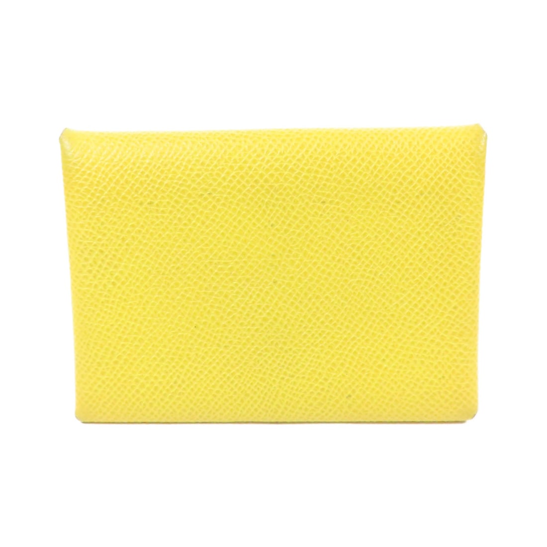 HERMES Calvi Duo Compact Card Case Cumin Yellow Veau Epsom Leather: HERMES Calvi Duo Compact Card Case Cumin Yellow Veau Epsom Leather This HERMES Calvi Duo Compact Card Case is a stylish accessory crafted from high-quality Veau Epsom leather. Featuring a vibrant yell