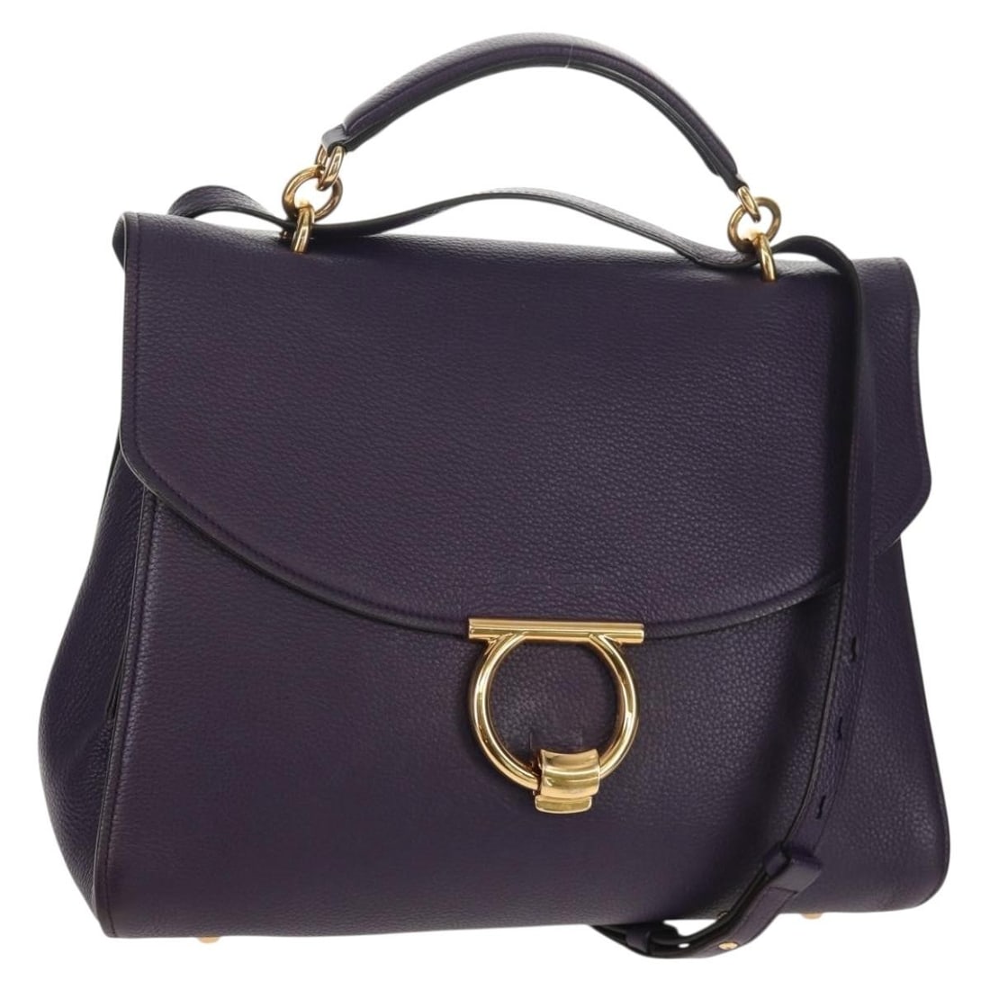 Purple Margot Satchel Handbag by Salvatore Ferragamo (1 of 1)
