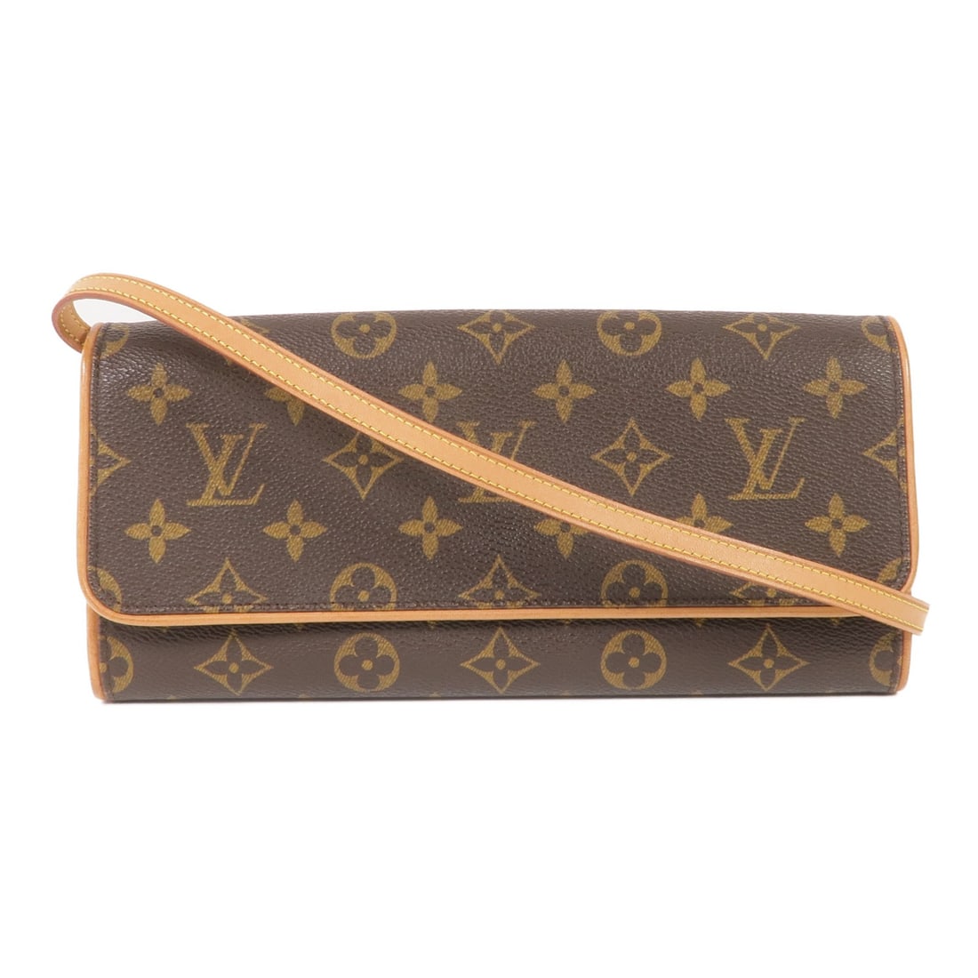 LOUIS VUITTON Pochette Twin GM Shoulder Bag M51852 Monogram Brown: LOUIS VUITTON Pochette Twin GM Shoulder Bag M51852 Monogram Brown This LOUIS VUITTON Pochette Twin GM Shoulder Bag showcases a timeless design with its iconic Monogram pattern in rich brown. Crafted f