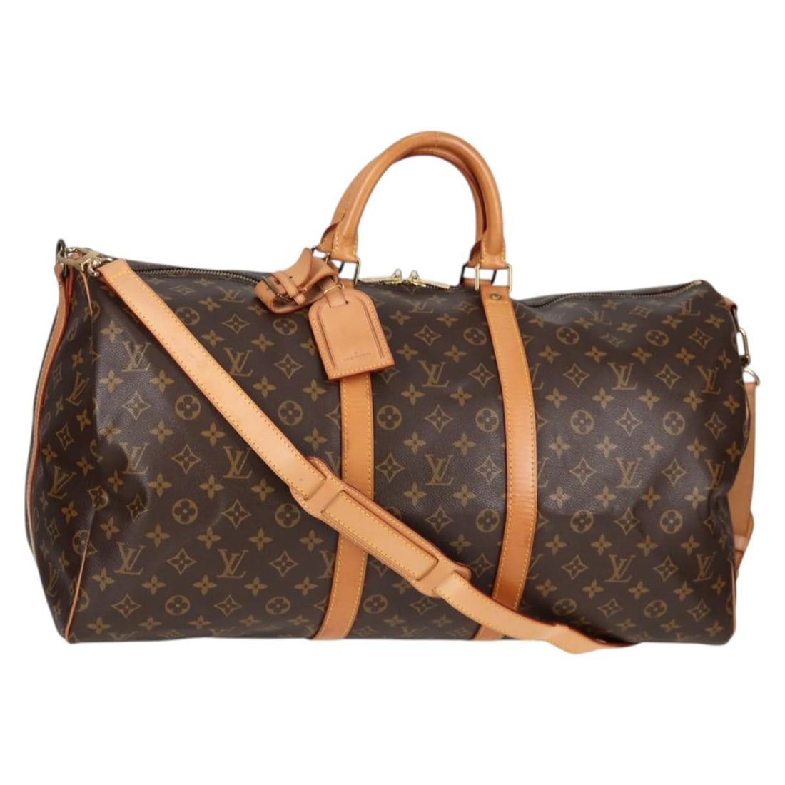 LOUIS VUITTON Monogram Keepall Bandouliere 55 Bag M41414 Auth France (1 of 18)