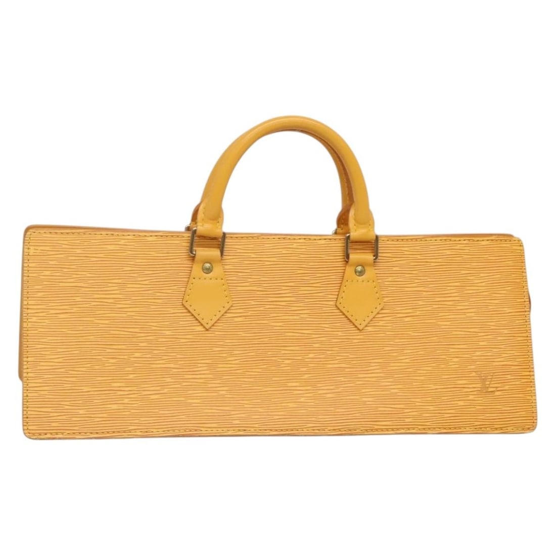 LOUIS VUITTON Epi Sac Triangle Hand Bag Yellow M52099 Made in France: LOUIS VUITTON Epi Sac Triangle Hand Bag Yellow M52099 Made in France This authentic Louis Vuitton Epi Sac Triangle Hand Bag is a stylish accessory that combines functionality with luxury. Crafted from