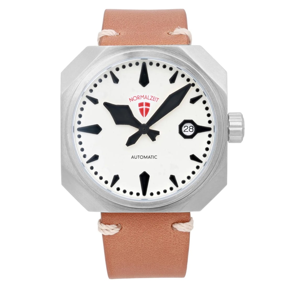 Normalzeit Steel Limited Edition Automatic Watch White Dial 40mm: Normalzeit Steel Limited Edition Automatic Watch White Dial 40mm Discover the elegance of the Normalzeit Steel Limited Edition Automatic Watch, designed for casual wear. This exquisite timepiece featu