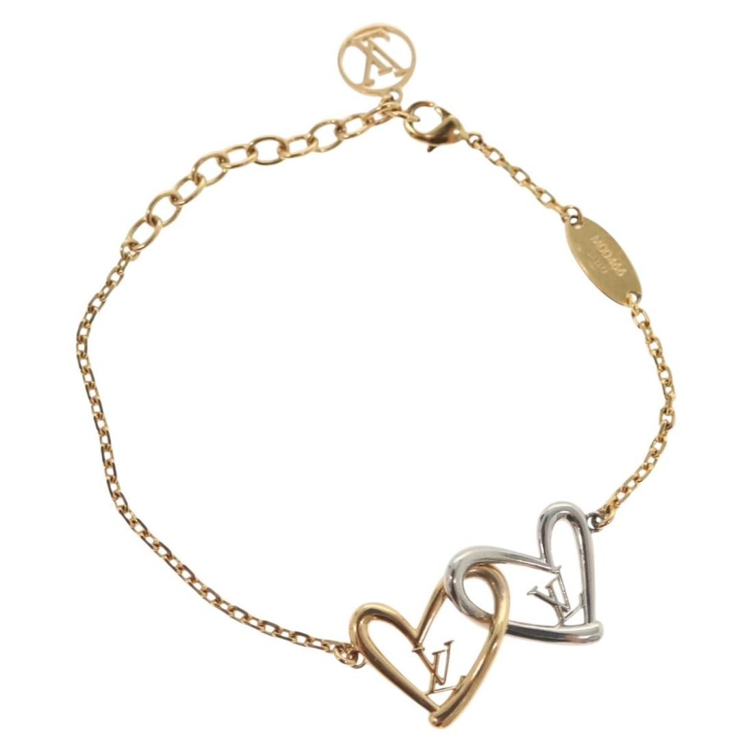 LOUIS VUITTON M00466 Brassle Heart Bracelet Gold Authentic (1 of 13)