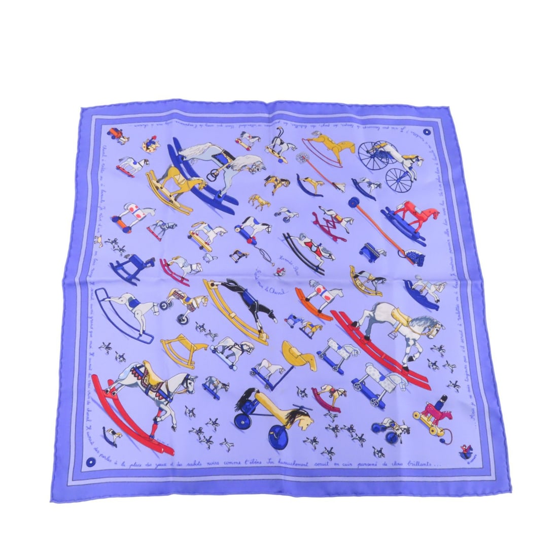 HERMES Silk Scarf Blue Multicolor France (1 of 10)