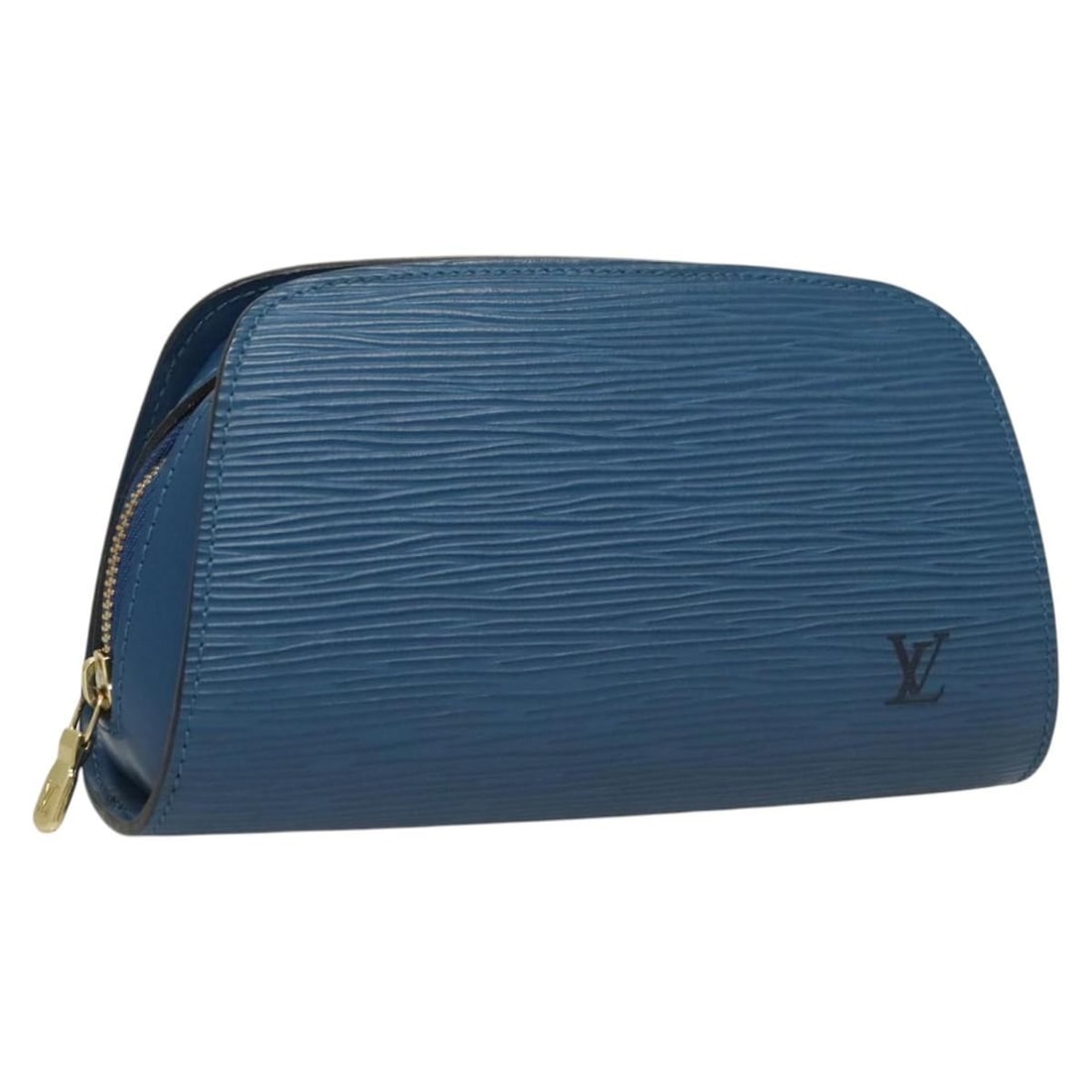 LOUIS VUITTON Epi Dauphine PM Blue Pouch M48445 Auth France (1 of 18)