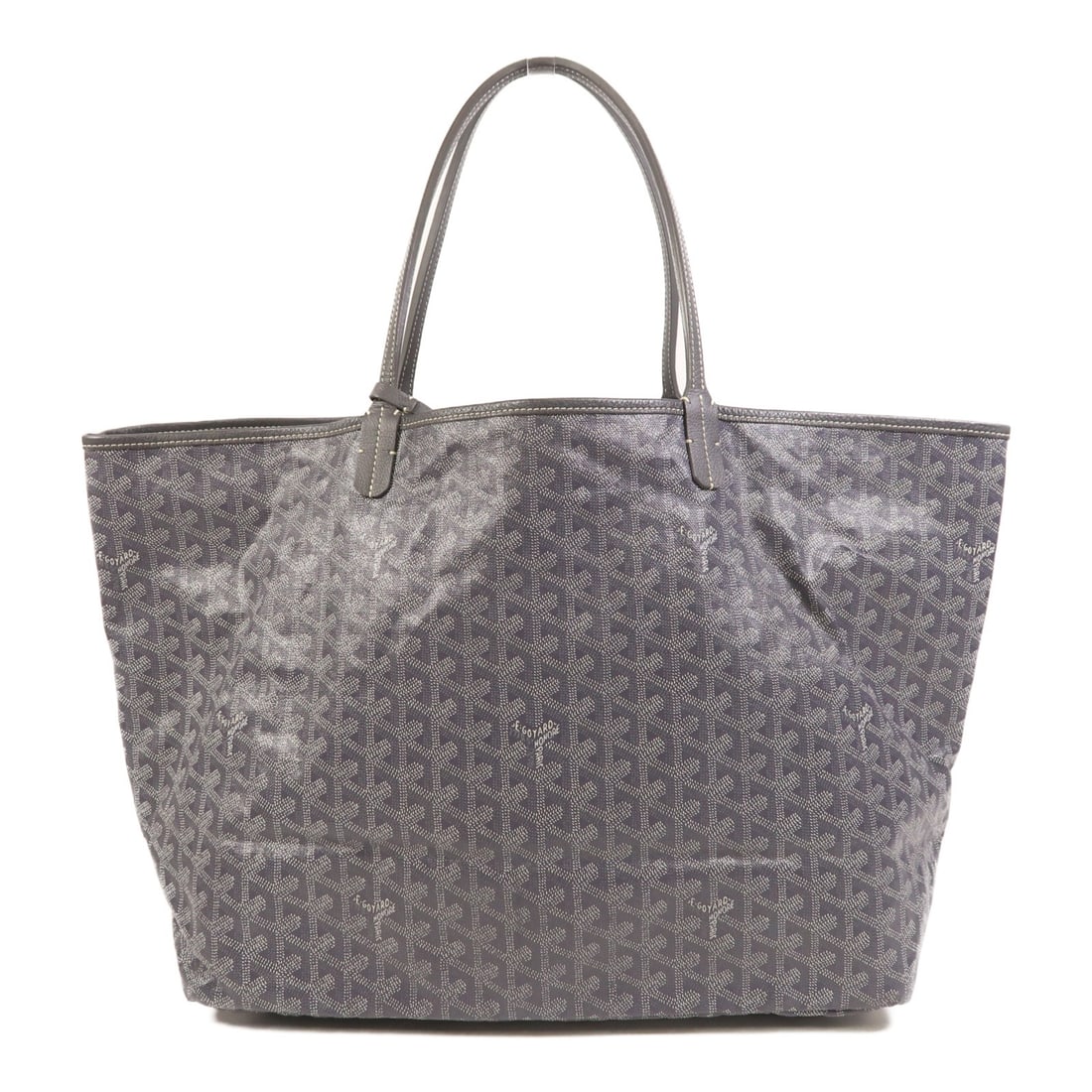 GOYARD Saint Louis GM Grey Coated Canvas Tote Bag: GOYARD Saint Louis GM Grey Coated Canvas Tote Bag The Goyard Saint Louis GM Shoulder Tote Bag is a stylish and functional accessory crafted from durable PVC coated canvas in a sophisticated gray hue.