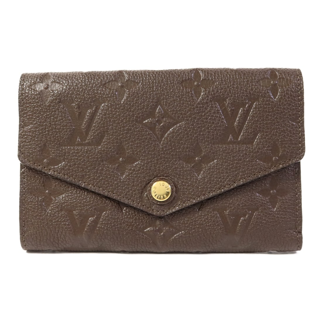 LOUIS VUITTON Compact Curieuse Trifold Wallet M60543 Brown Calfskin (1 of 18)