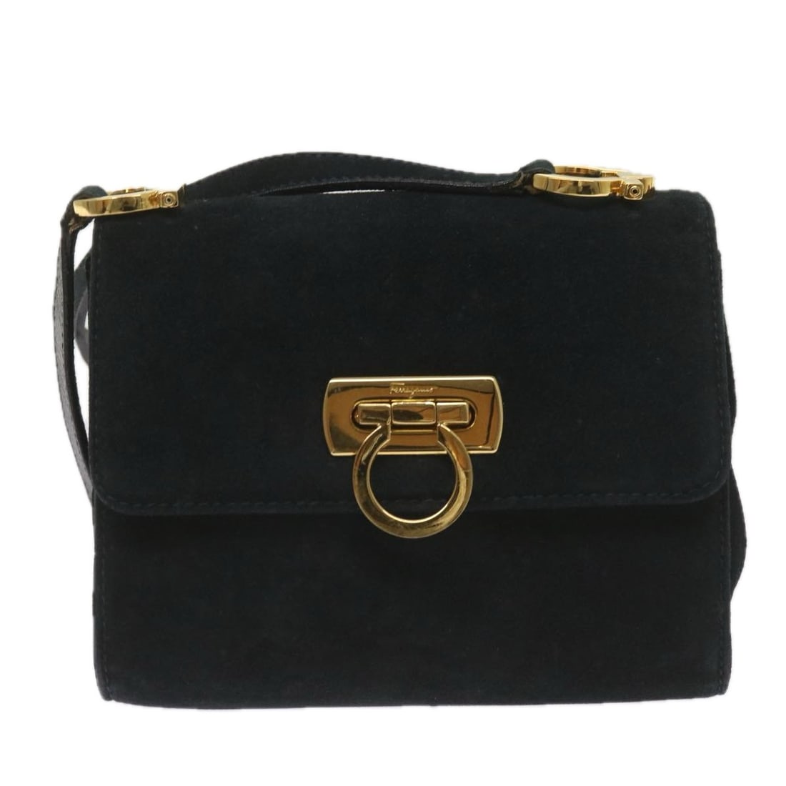 Gancini Black Shoulder Bag by Salvatore Ferragamo (1 of 2)