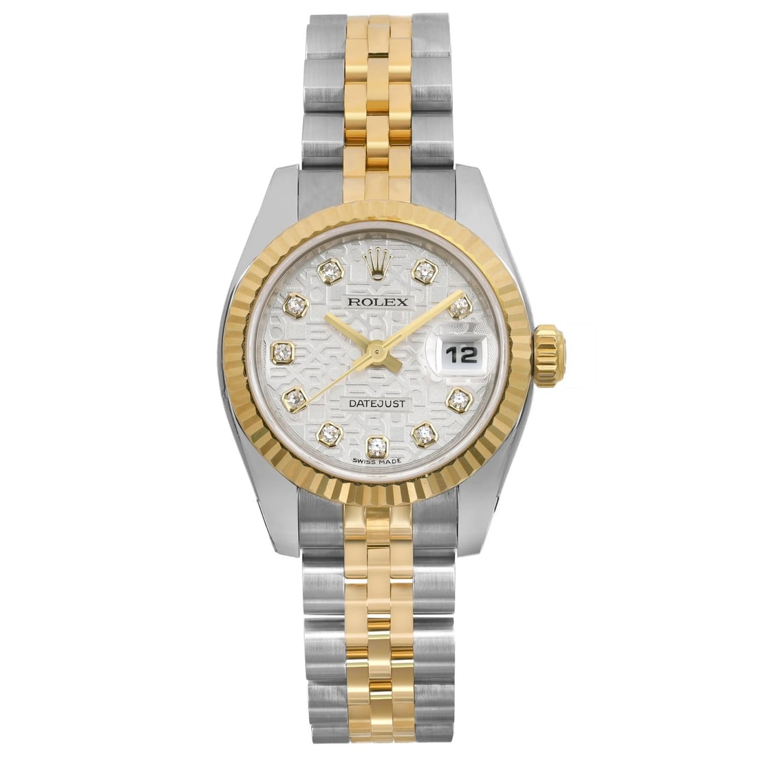 Rolex Datejust 26mm Gold Steel Jubilee Silver Dial Watch 179173 (1 of 1)