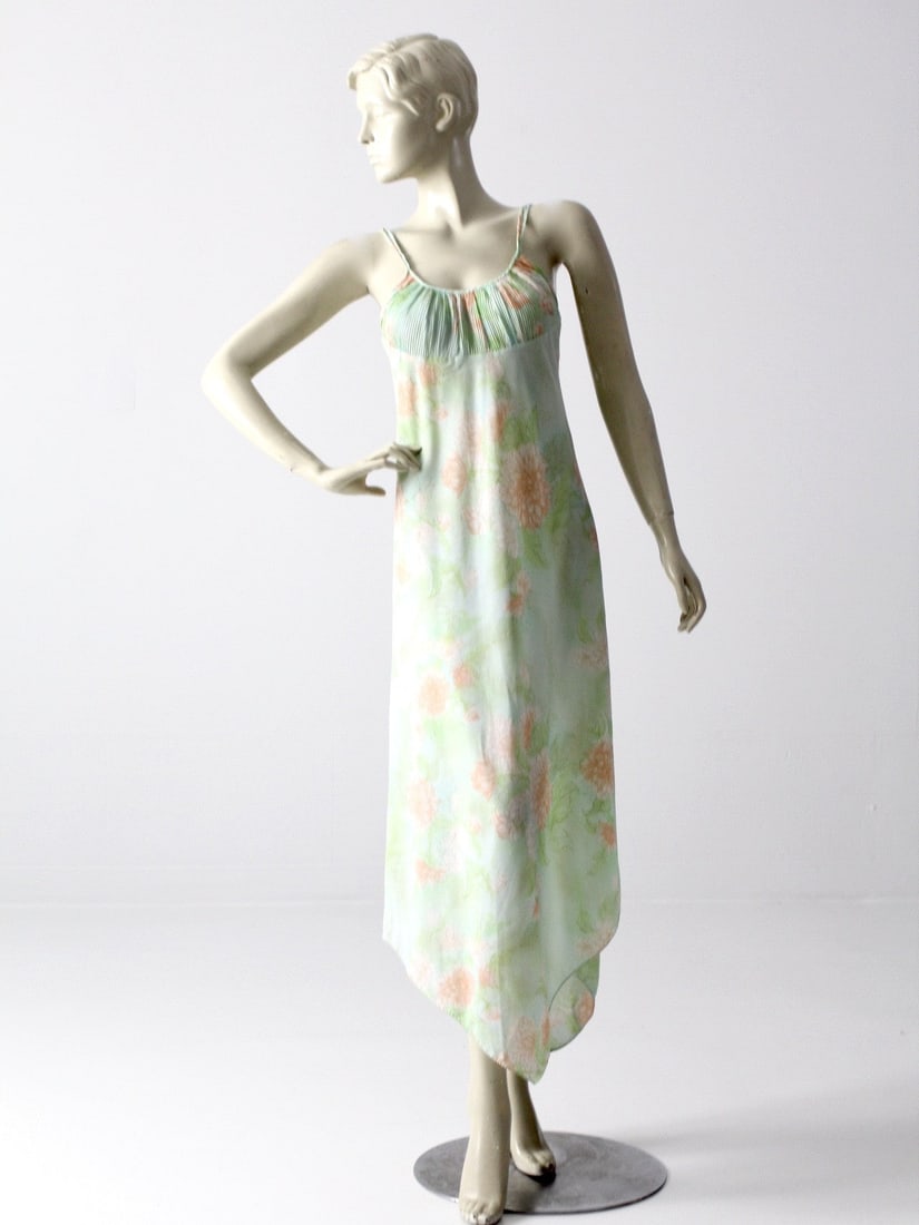 Vintage Diane Von Furstenberg Floral Slip Dress 1970s Cotton (1 of 6)