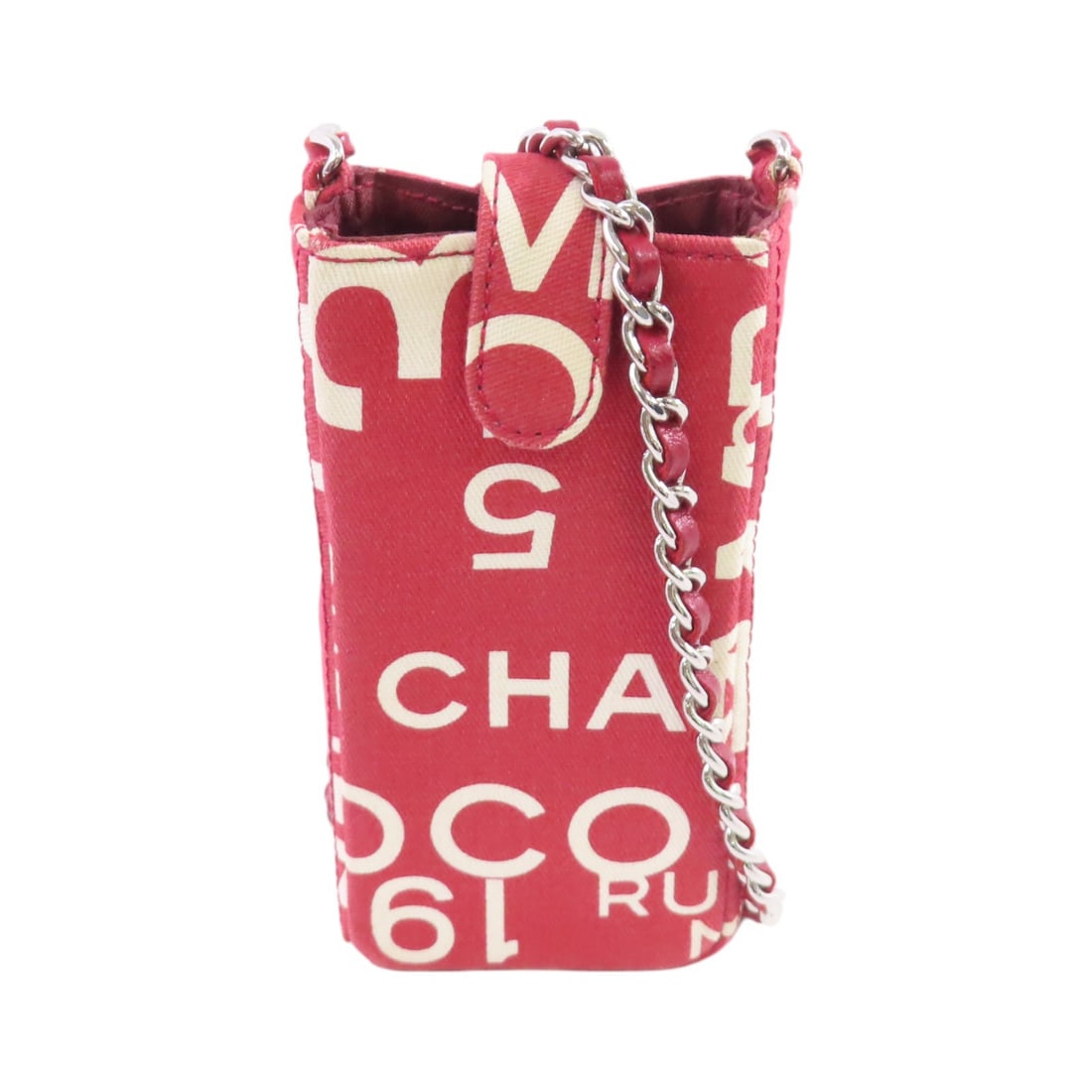 CHANEL Red Canvas Shoulder Bag with SHW: CHANEL Red Canvas Shoulder Bag with SHW This CHANEL shoulder bag is crafted from high-quality canvas in a vibrant red color, offering a stylish yet practical solution for carrying your essentials. Des