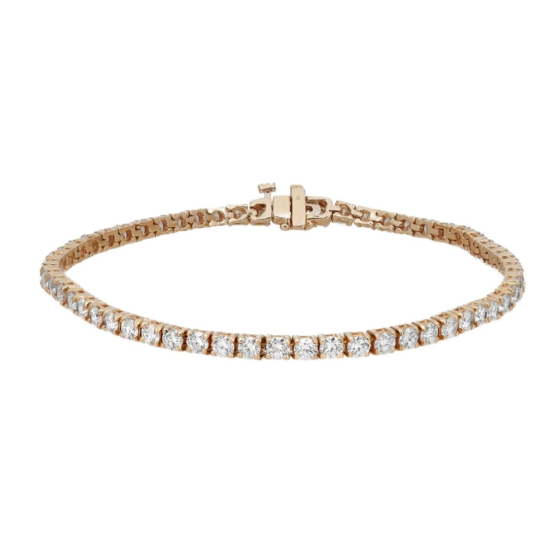 Rachel Koen 14K Yellow Gold Tennis Bracelet 4.00ct Lab Grown Diamonds (1 of 6)