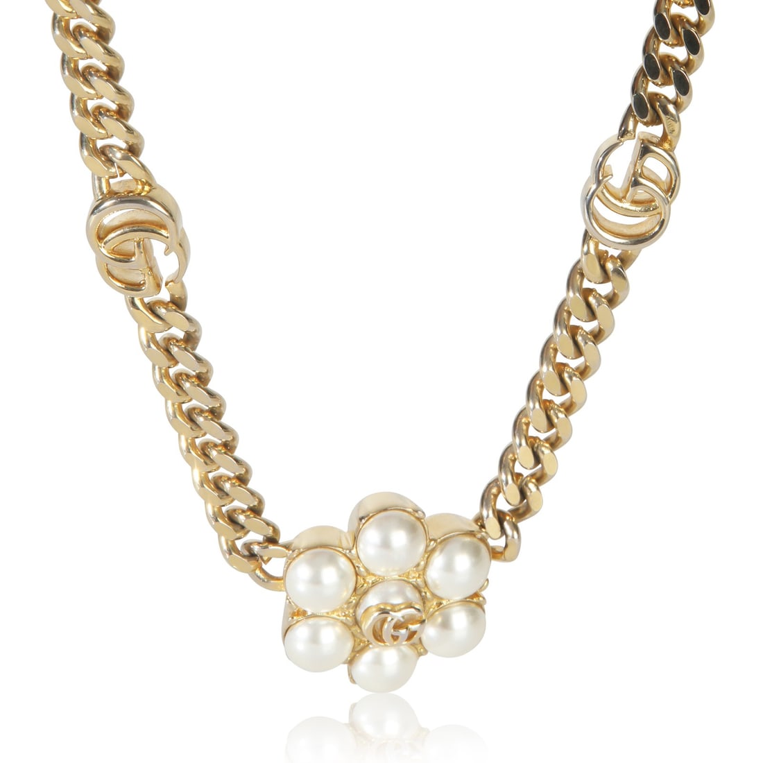 Gucci Interlocking G Gold-Plated Necklace with Papers (1 of 3)