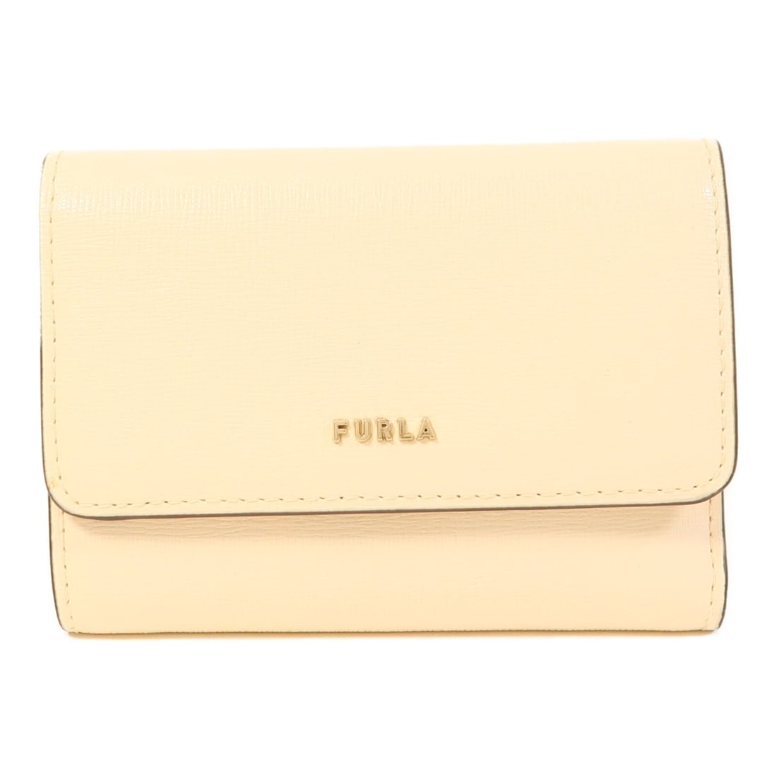 Furla White and Black Calfskin Tri-Fold Wallet with Gold Hardware (1 of 18)
