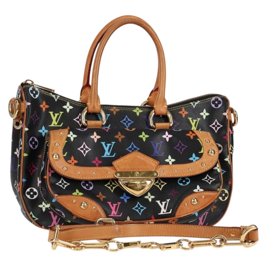 Louis Vuitton Monogram Multicolor Rita Tote Bag Black M40126 Auth France (1 of 18)