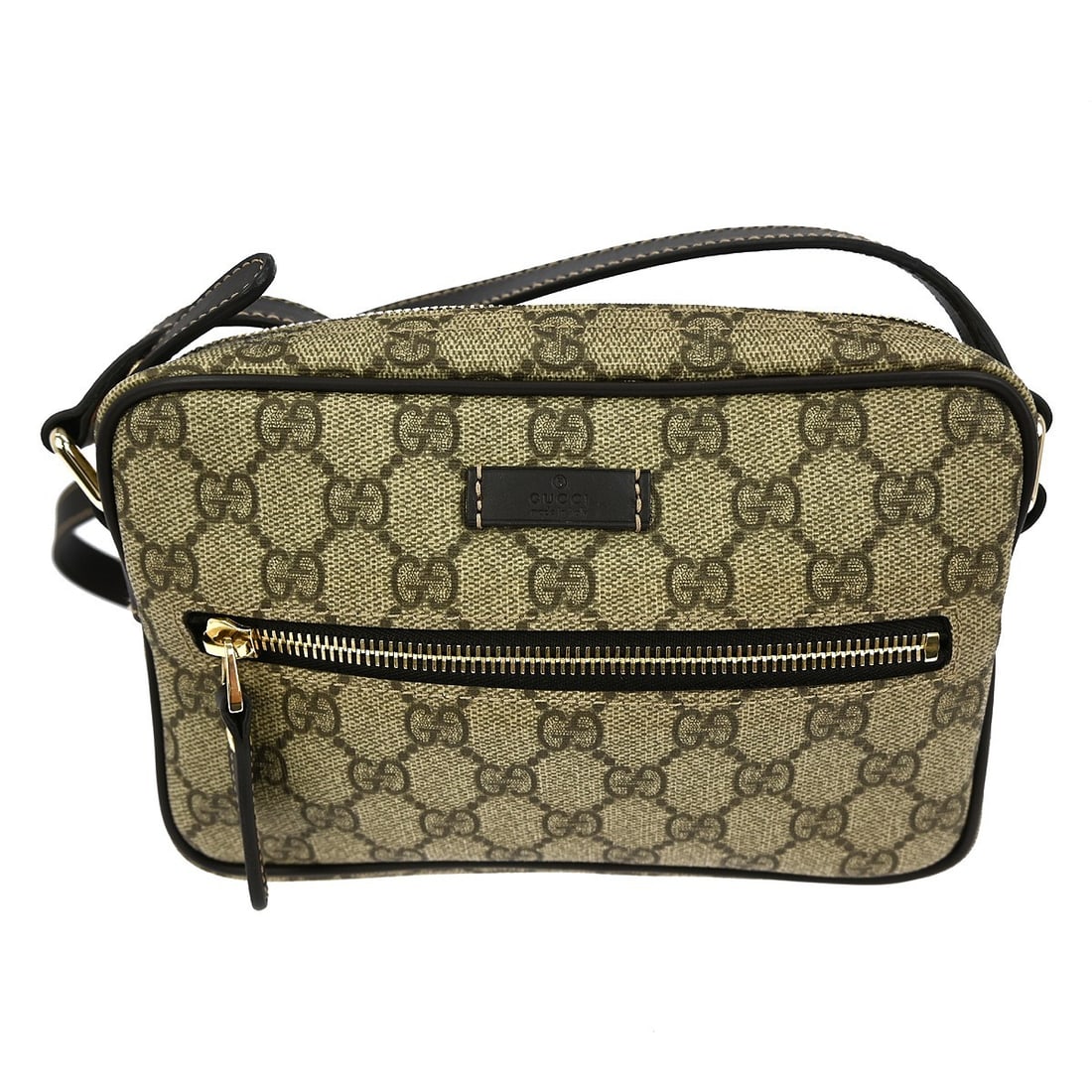 Gucci GG Beige Coated Canvas Small Shoulder Bag 201447 467891 NQ02733: Gucci GG Beige Coated Canvas Small Shoulder Bag 201447 467891 NQ02733 This Gucci GG shoulder bag features a beige coated canvas exterior with brown lining and a shoulder strap handle. Designed for cas