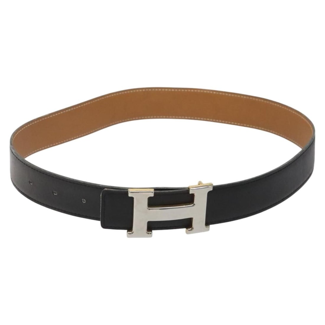 Black Leather Constance Belt by Hermes for Women 79cm (1 of 2)