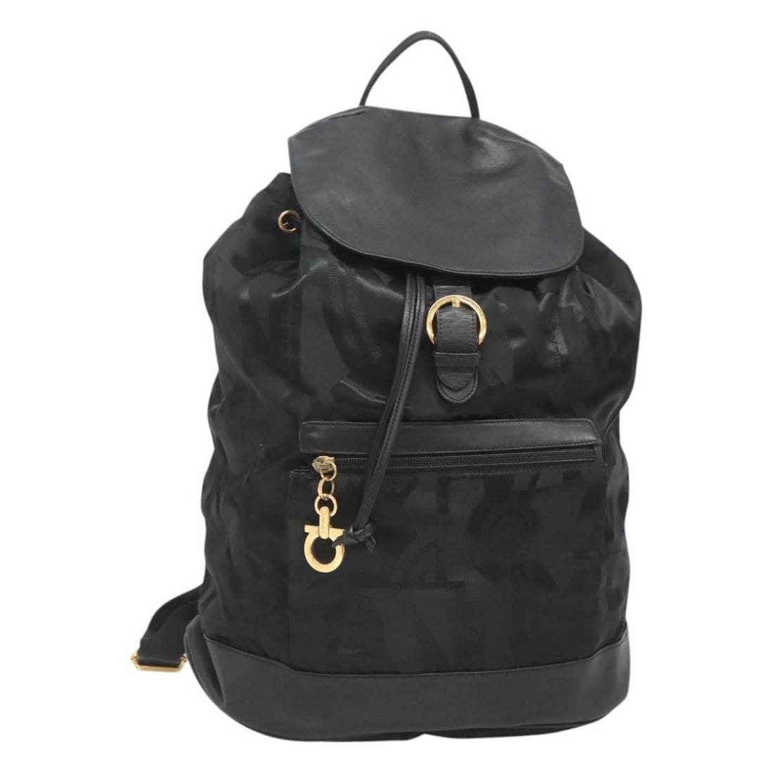 Vintage Gancini Black Backpack by Salvatore Ferragamo (1 of 1)