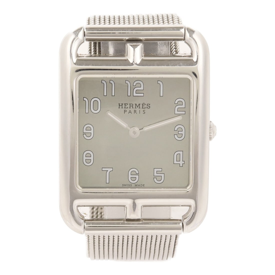 HERMES Cape Cod PM Quartz Stainless Steel Silver Wristwatch (1 of 12)