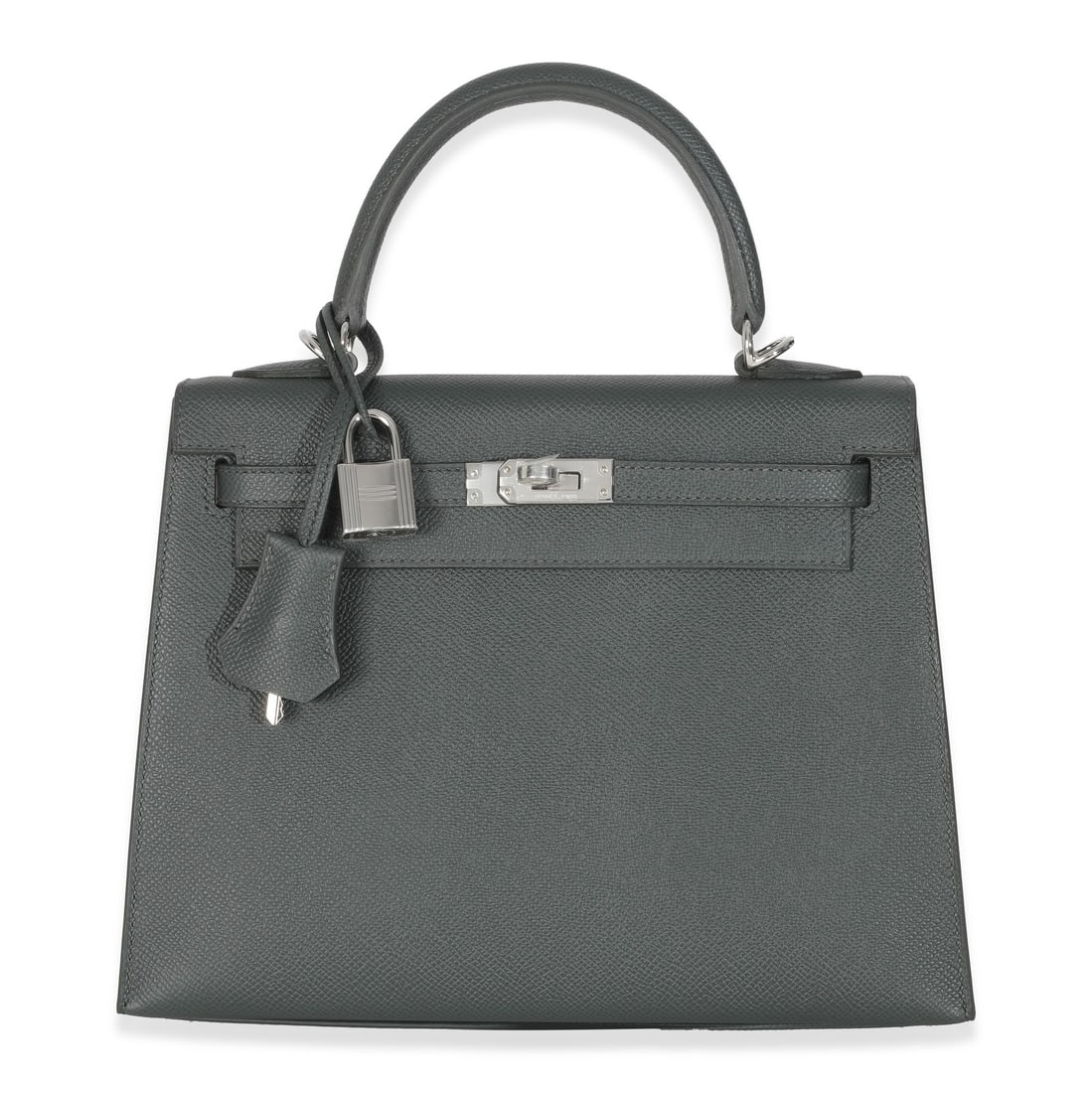 Hermes Sellier Kelly 25 Vert Mangrove Epsom Leather Handbag PHW: Hermes Sellier Kelly 25 Vert Mangrove Epsom Leather Handbag PHW Introducing the exquisite Hermes Vert Mangrove Epsom Sellier Kelly 25, a sophisticated blend of style and functionality. This elegant ha