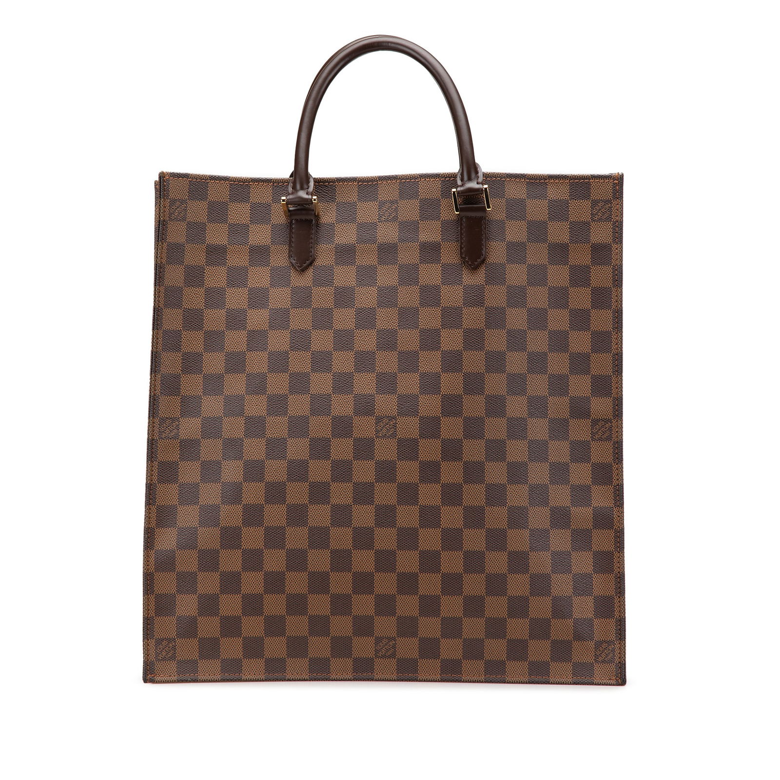 Louis Vuitton Damier Ebene Sac Plat Canvas Bag Brown: Louis Vuitton Damier Ebene Sac Plat Canvas Bag Brown The Louis Vuitton Damier Ebene Sac Plat is a stylish and functional bag crafted from damier ebene canvas. It features rolled leather handles and an