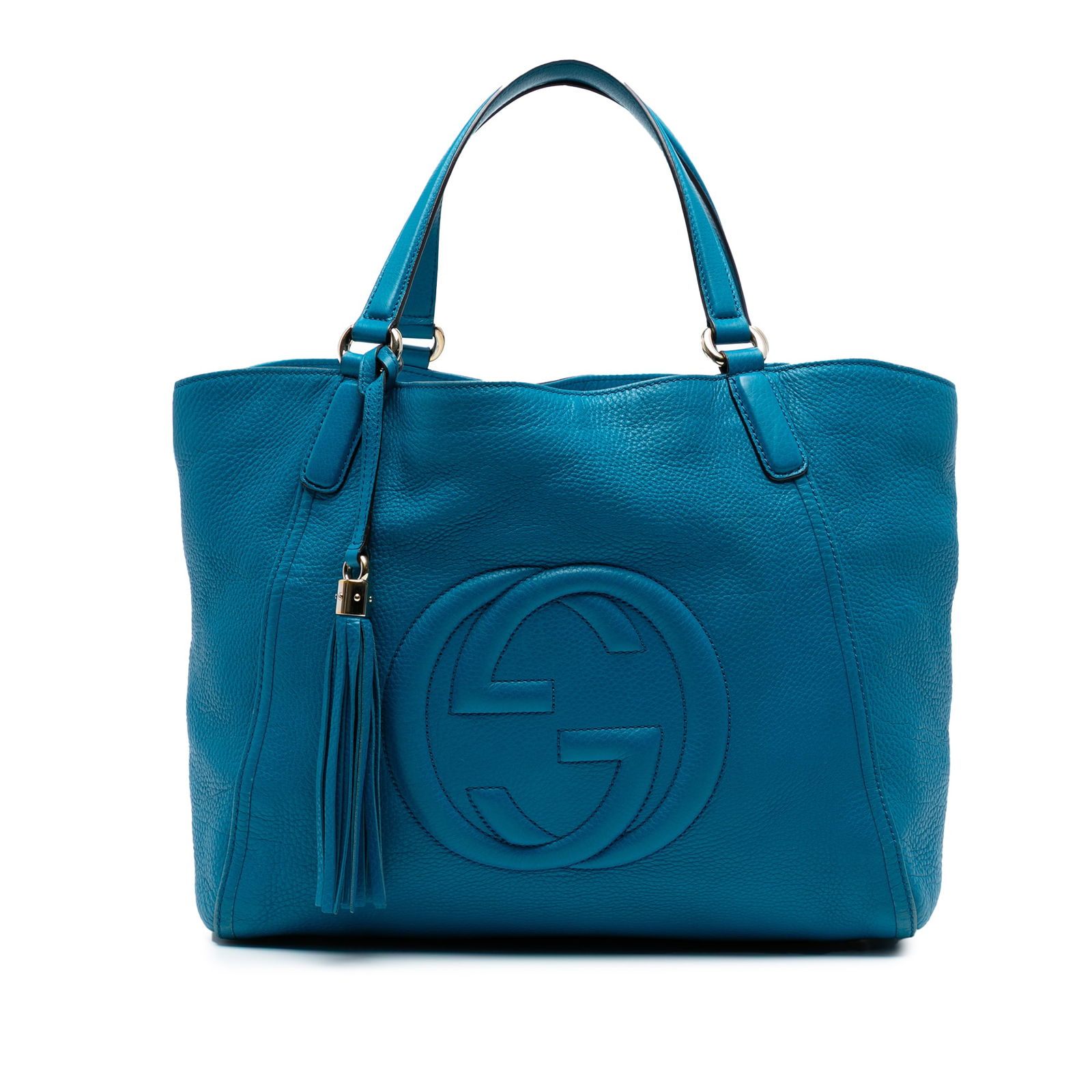 Gucci Medium Leather Soho Cellarius Tote Blue Italy: Gucci Medium Leather Soho Cellarius Tote Blue Italy Introducing the Gucci Medium Leather Soho Cellarius Tote, a stylish and versatile accessory crafted from high-quality leather. This tote features a