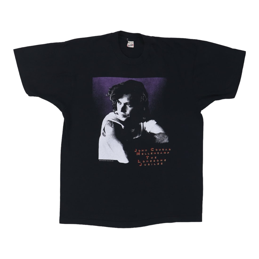 1987 John Cougar Mellencamp Lonesome Jubilee Vintage Shirt Black: 1987 John Cougar Mellencamp Lonesome Jubilee Vintage Shirt Black Celebrate the music of the 80s with this original vintage 1987 John Cougar Mellencamp The Lonesome Jubilee Shirt. This true vintage pie
