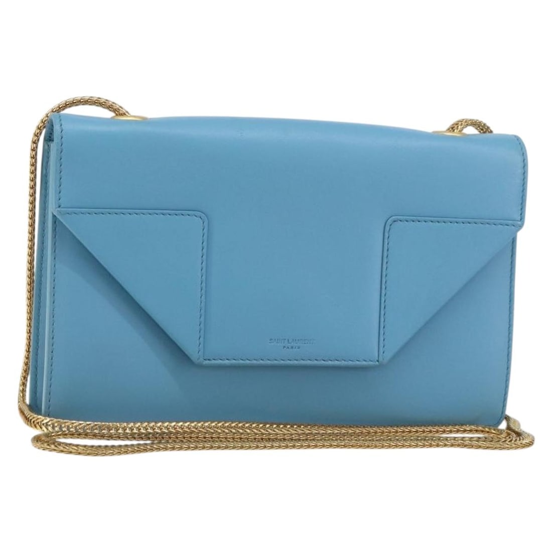 Saint Laurent Blue Betty Shoulder Bag with Adjustable Strap: Saint Laurent Blue Betty Shoulder Bag with Adjustable Strap This pre-owned Saint Laurent Betty shoulder bag in blue is designed for women and features a structured silhouette. The bag shows signs of w