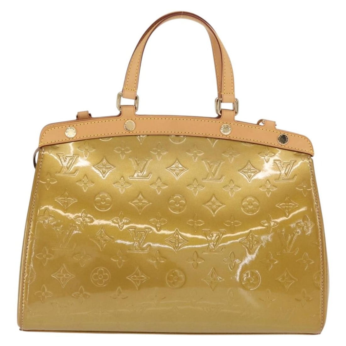 Louis Vuitton Blair MM Monogram Vernis Beige Patent Leather Shoulder Handbag M91755 (1 of 17)
