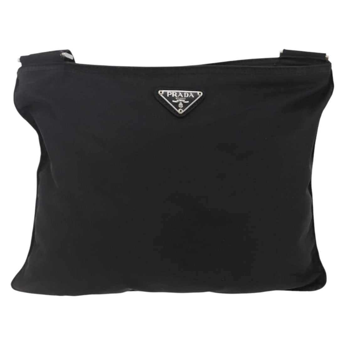 Prada Black Flat Shoulder Messenger Bag with Adjustable Strap (1 of 2)