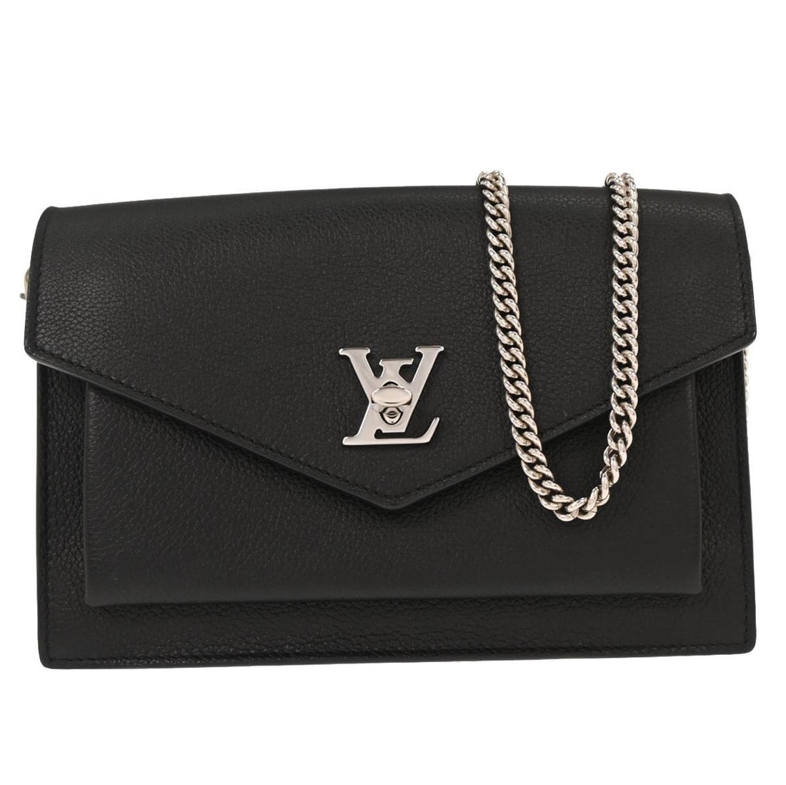 Louis Vuitton Lockme Black Leather Small Shoulder Pochette Bag M63471 (1 of 10)