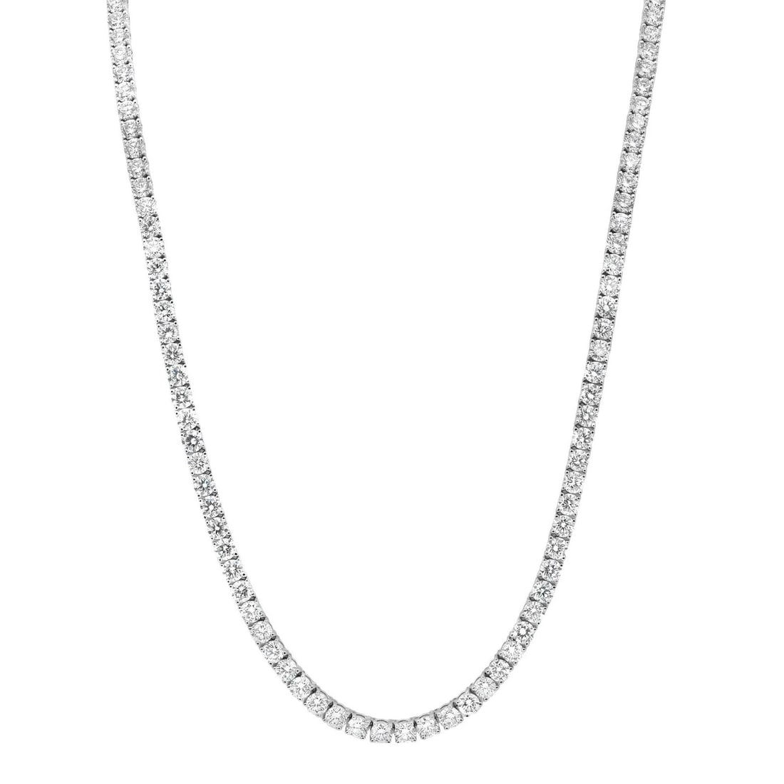 Rachel Koen 14K White Gold 27.28Ctw Lab Grown Diamond Tennis Necklace (1 of 4)