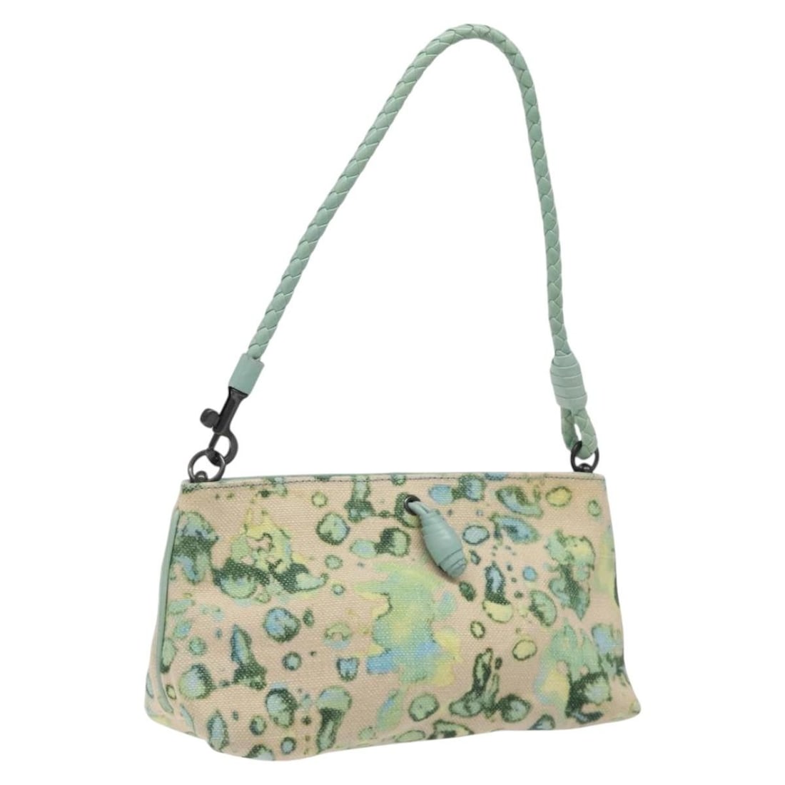 Bottega Veneta Peppermint Canvas Shoulder Bag Made in Italy (1 of 18)