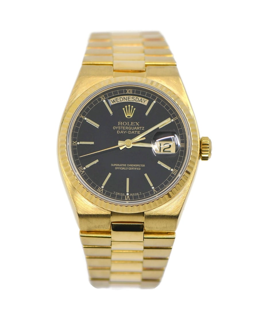 Rolex Day-Date Oysterquartz 18K Yellow Gold Watch Ref 19018 with Box (1 of 5)