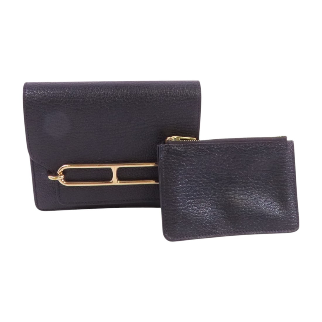 HERMES Roulis Slim Wallet Bi-fold Goatskin Leather Black (1 of 16)