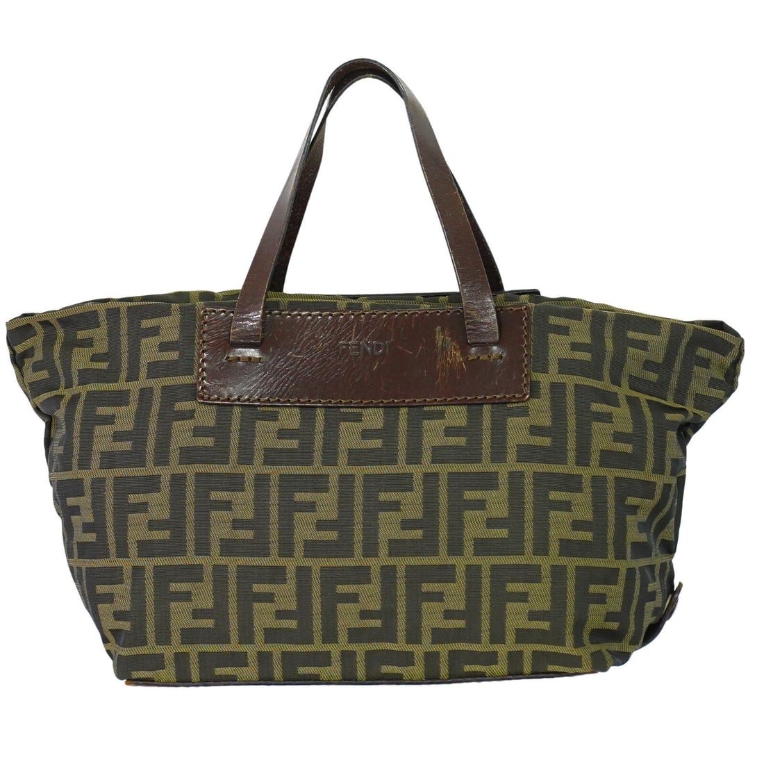 Vintage Fendi Brown Zucca Pattern Bag: Vintage Fendi Brown Zucca Pattern Bag This Fendi Vintage Zucca handbag features the classic brown design with signature Fendi monogram. Suitable for female use, it offers a spacious interior. The exte