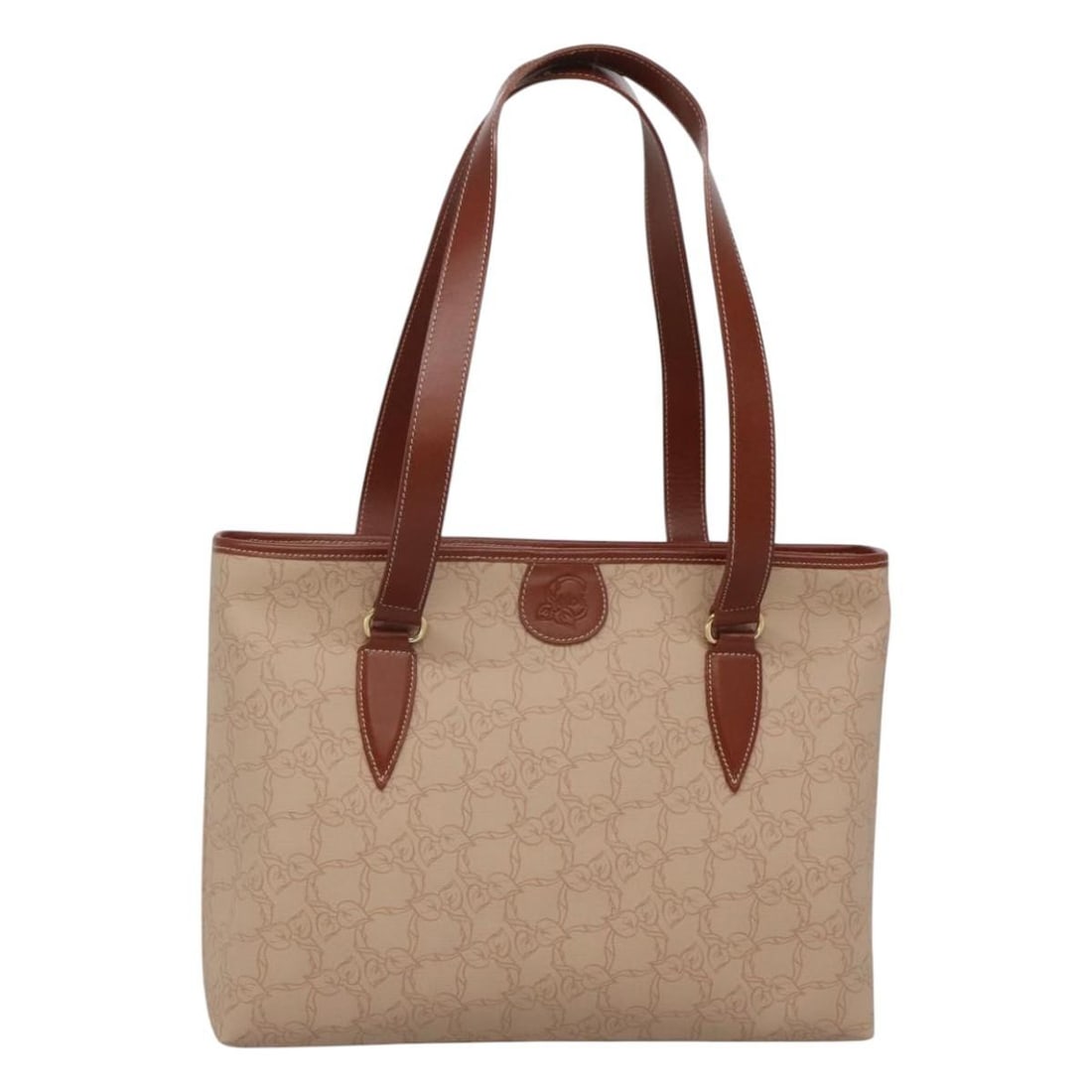 Chloe Beige Vintage Tote Handbag with Leather Accents (1 of 1)