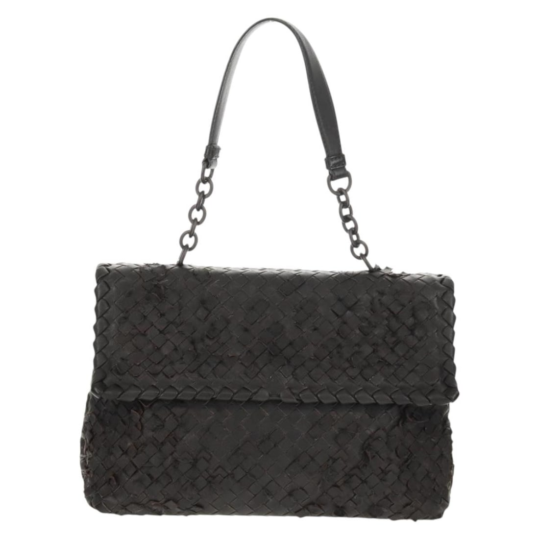 Olimpia Intrecciato Shoulder Purse by Bottega Veneta in Black (1 of 2)