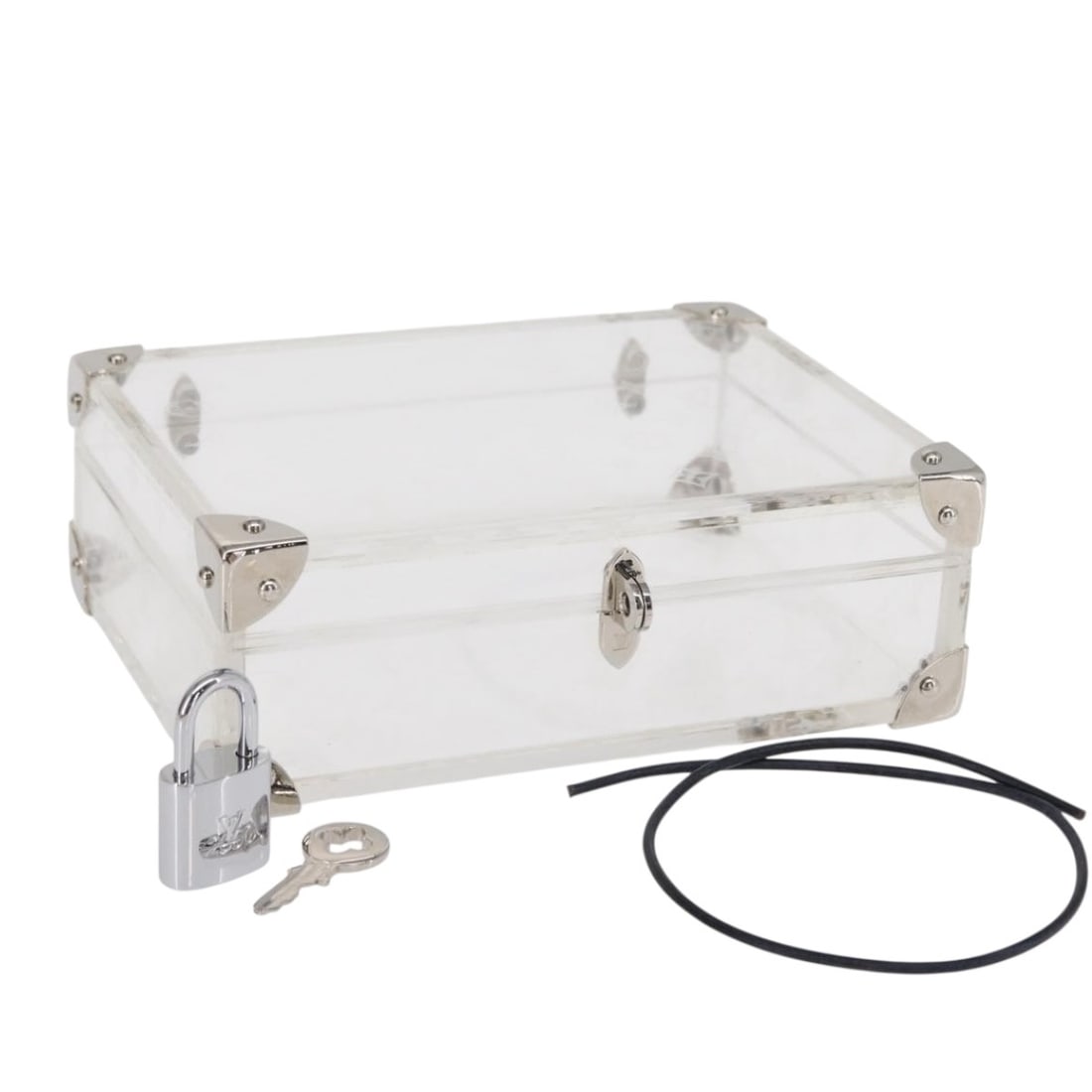 LOUIS VUITTON Monogram Love Message Mini Trunk Clear Plastic M99079 Auth (1 of 18)